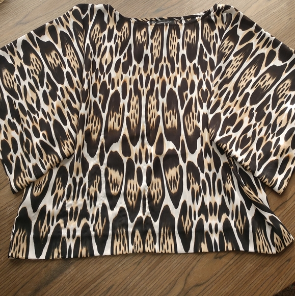 INC women's top animal print size 2 - Picture 3 of 9